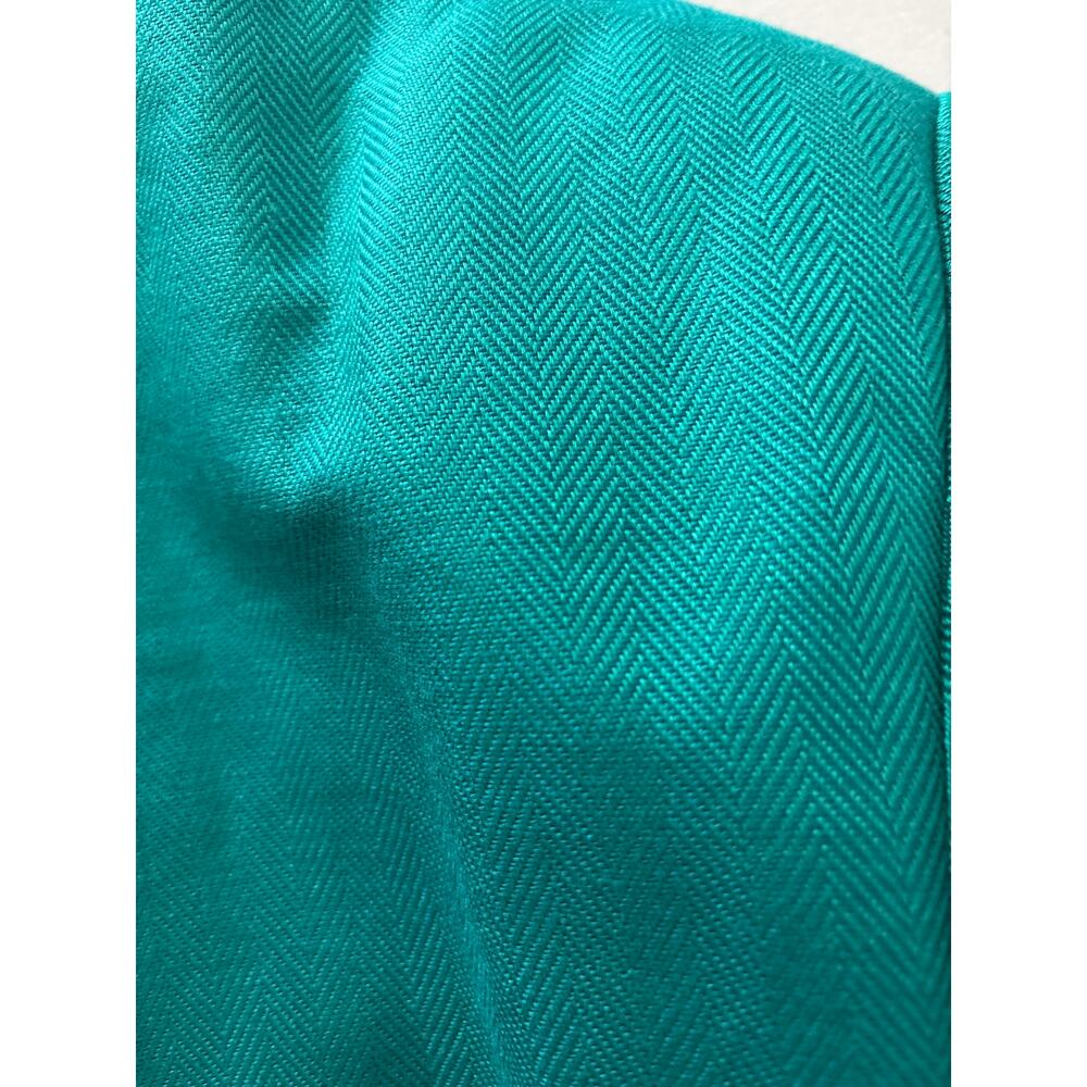 Jos A Bank Blazer Jacket Made in USA Women's Size 16 Green Linen Blend Pockets - Picture 9 of 13